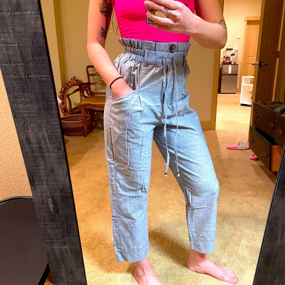 NWT Angie High Waisted Pin Striped Pants